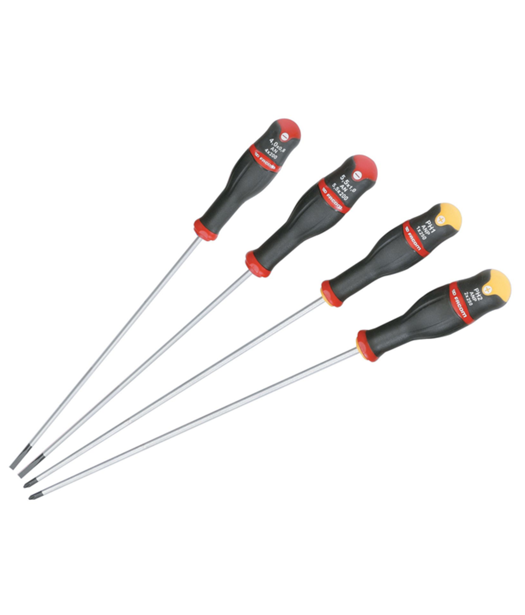 Set 4 surubelnite profesionale extra-lungi PROTWIST® Facom AT.J4PB Set 4 surubelnite profesionale extra-lungi PROTWIST® Facom AT.J4PB