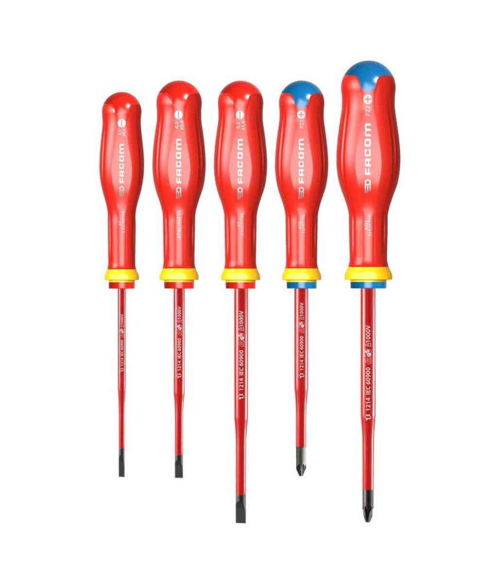 Set 5 surubelnite profesionale izolate VDE PROTWIST® Facom ATD.J5TVEPB Set 5 surubelnite profesionale izolate VDE PROTWIST® Facom ATD.J5TVEPB