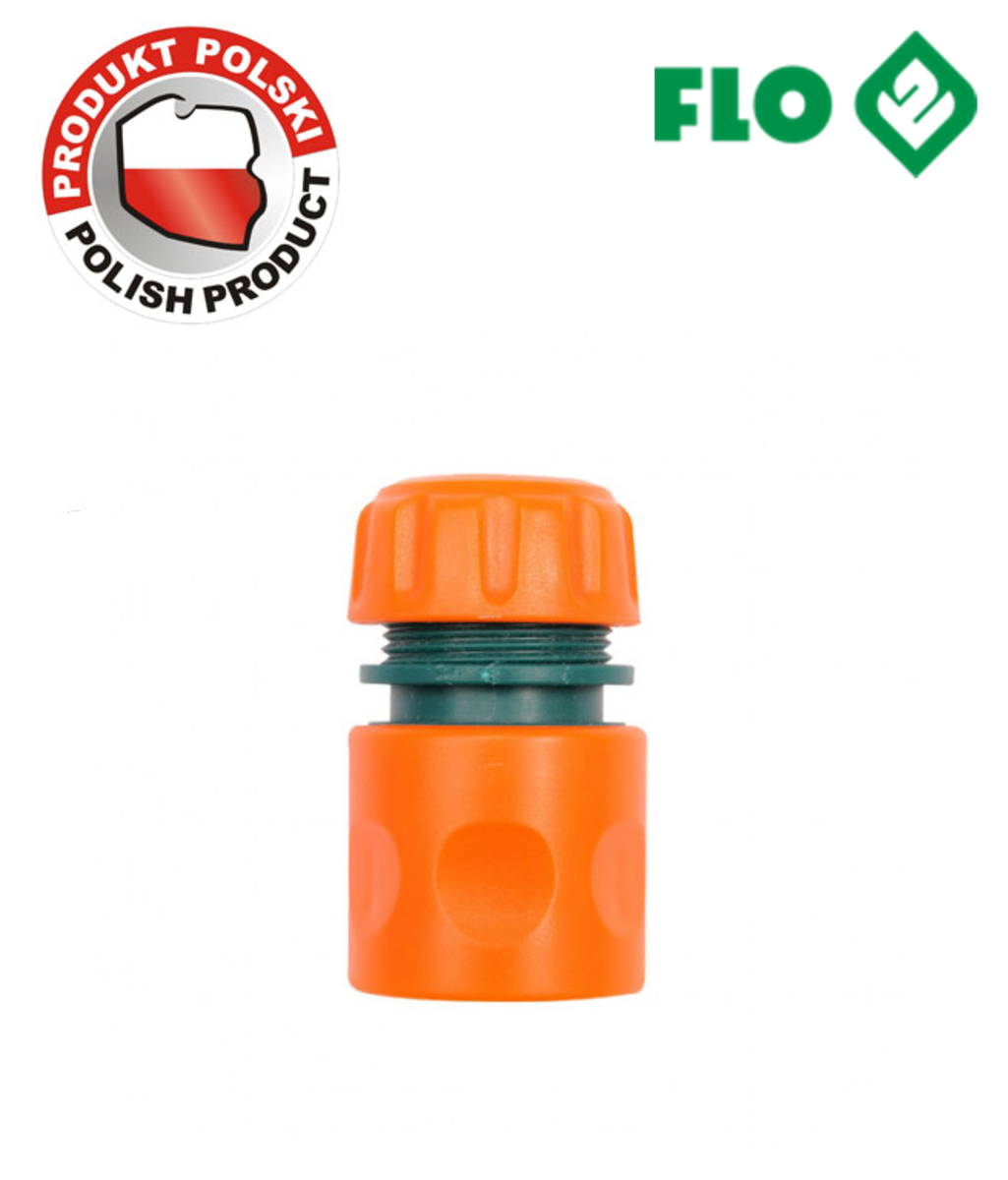 Conector furtun cu STOP 1/2" FLO 89226 Conector furtun cu STOP 1/2" FLO 89226