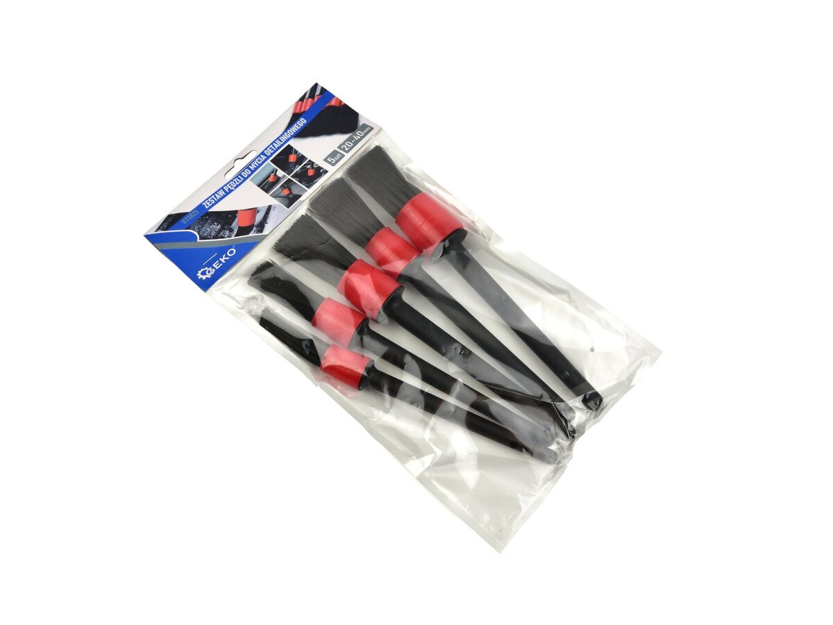 Set perii pentru detailing auto 20-40mm 5piese Geko G73825  Set perii pentru detailing auto 20-40mm 5piese Geko G73825