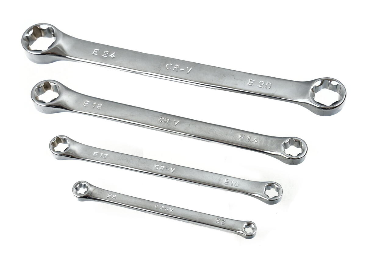 Chei inelare Torx E-type E6 - E24 (4 piese) Geko G11149