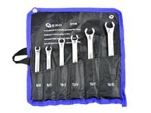 Set chei inelare semi-deschise 6-18mm 6 piese Geko G11148 Set chei inelare semi-deschise 6-18mm 6 piese Geko G11148