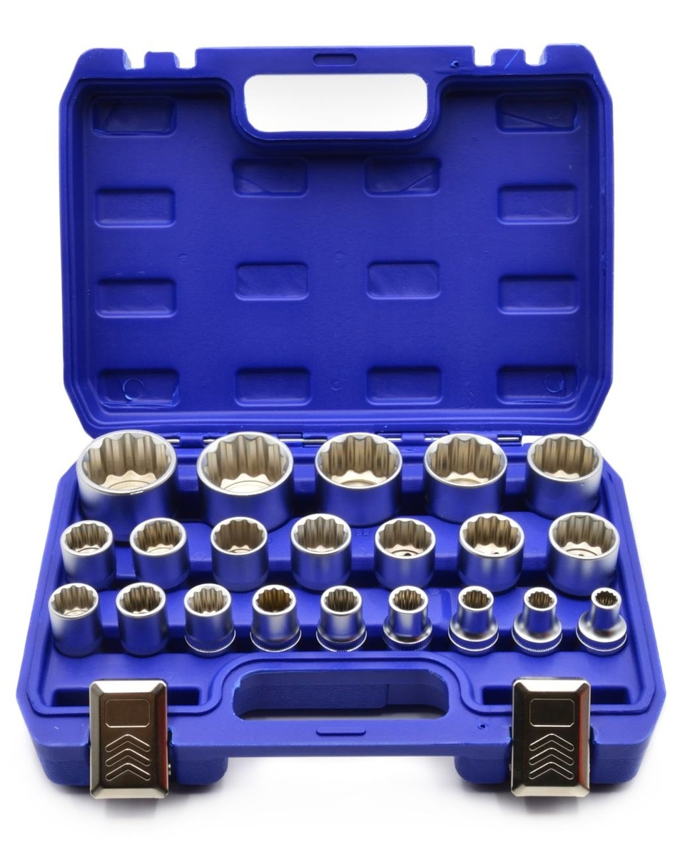 Set chei tubulare 8 - 36mm in 12 colturi - 1/2" - 21 piese Geko G13547 Set chei tubulare 8 - 36mm in 12 colturi - 1/2" - 21 piese Geko G13547