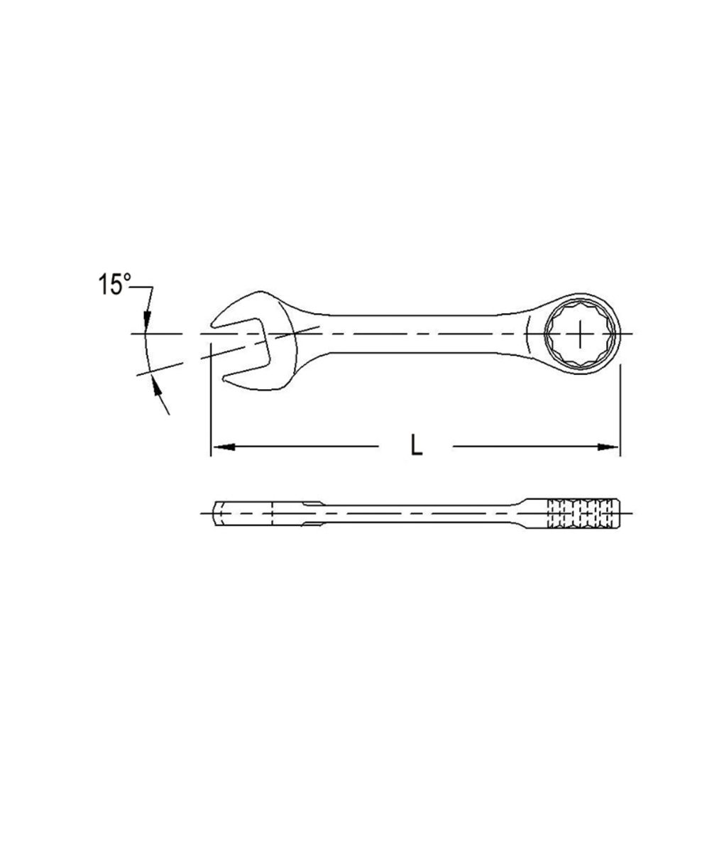 Mini cheie combinata cu clichet 19mm profesionala Mirror finish Genius Tools