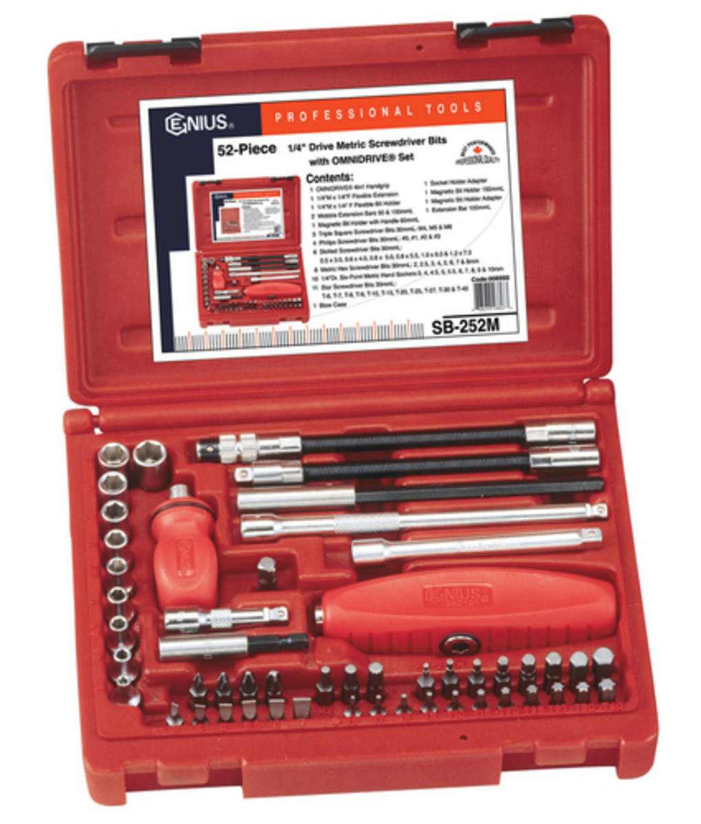 Trusa de scule,Biti,Hex,T-star Genius Tools 52 piese