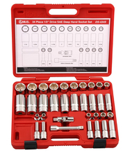 Set tubulare din crom-vanadium 1/2" in inch Genius Tools Set tubulare din crom-vanadium 1/2" in inch Genius Tools