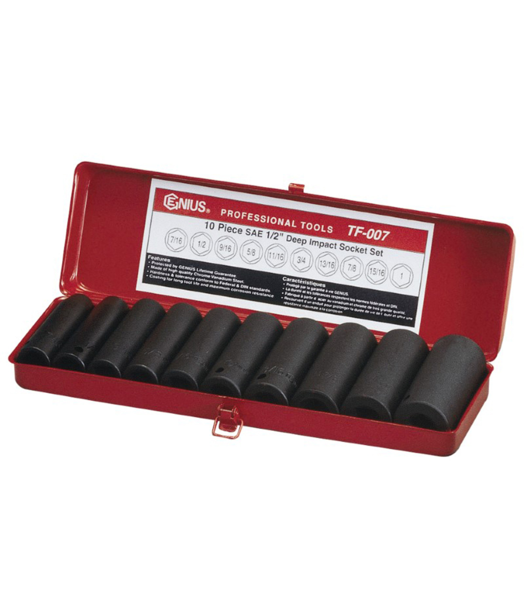Set tubulare de impact profesionale 1/2" 11 - 24mm Genius Tools