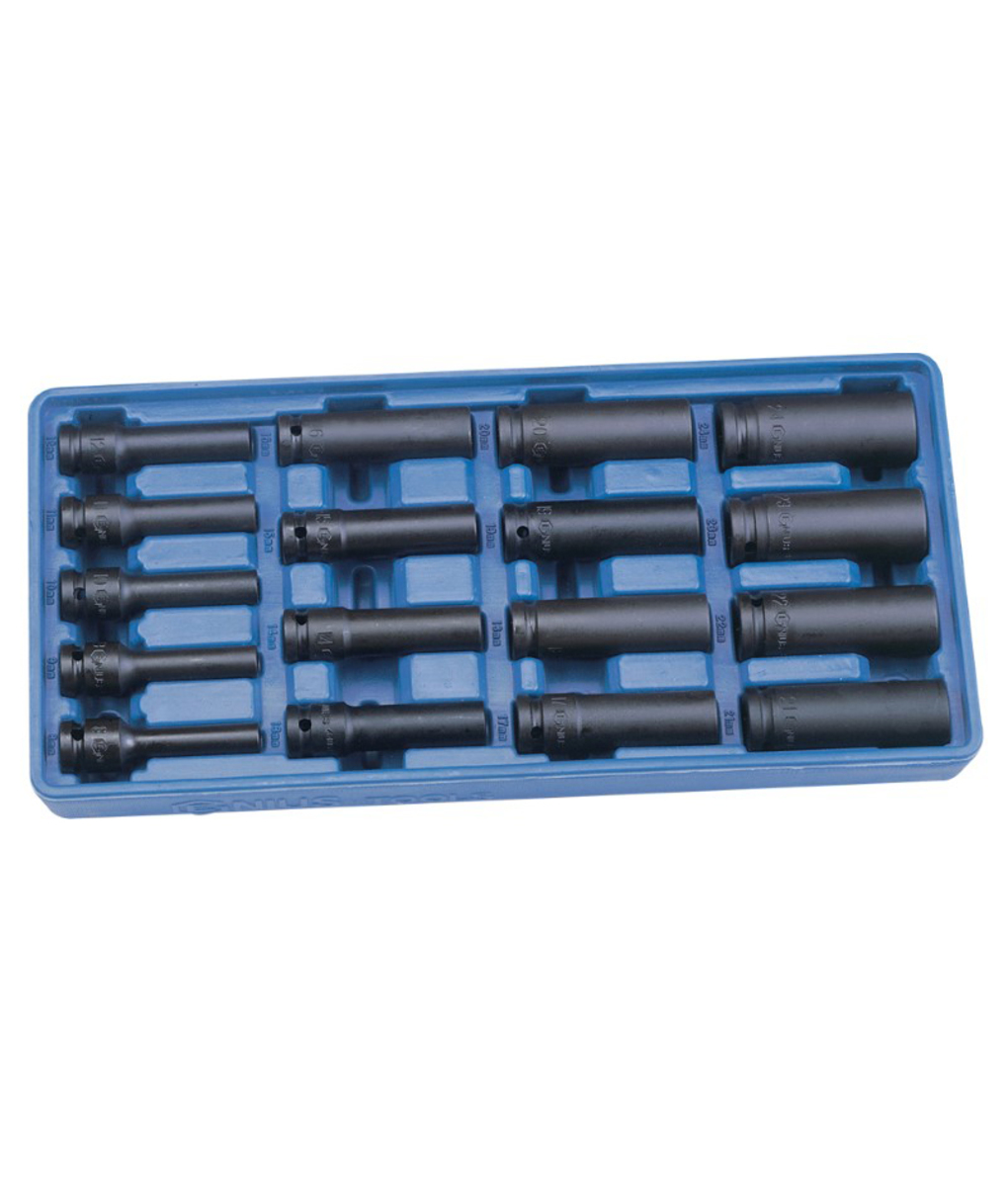 Set tubulare de impact profesionale 1/2" 8 - 24mm Genius Tools Set tubulare de impact profesionale 1/2" 8 - 24mm Genius Tools