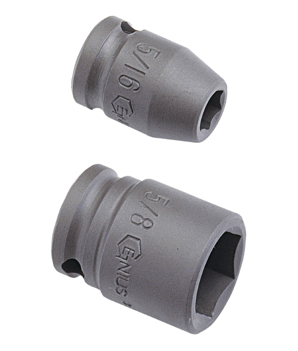 Tubulara de impact scurta 1/2" - 22mm in 6 colturi Genius Tools