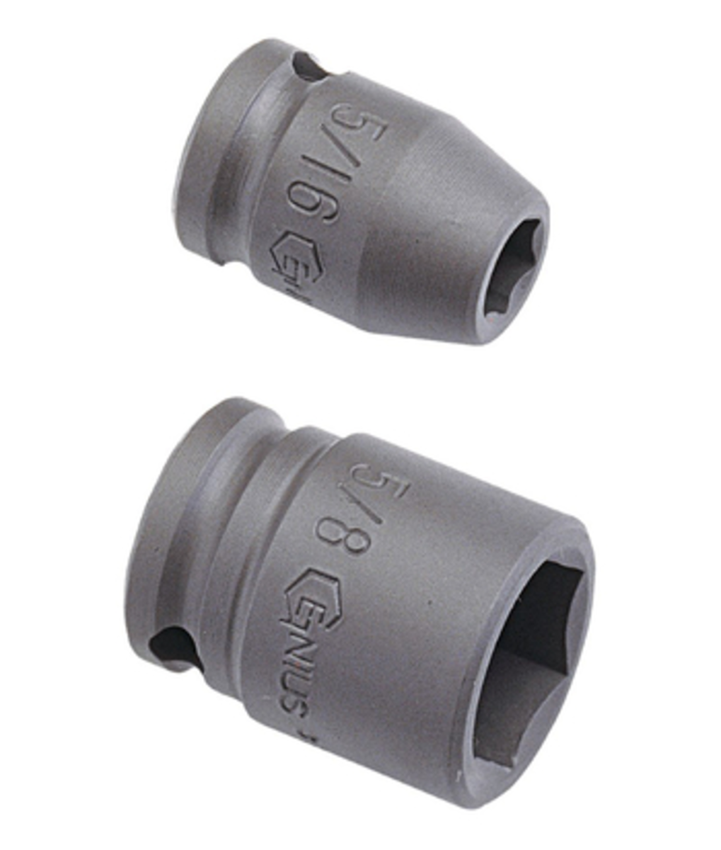 Tubulara de impact scurta 1/2" - 5/16" in 6 colturi Genius Tools