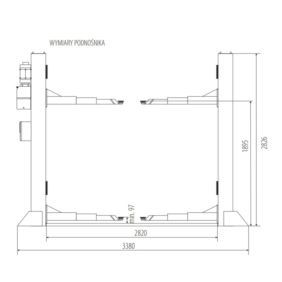 Elevator auto 2 coloane 4 Tone cu deblocare automata 400V Grubber 2.40E3N Elevator auto 2 coloane 4 Tone cu deblocare automata 400V Grubber 2.40E3N