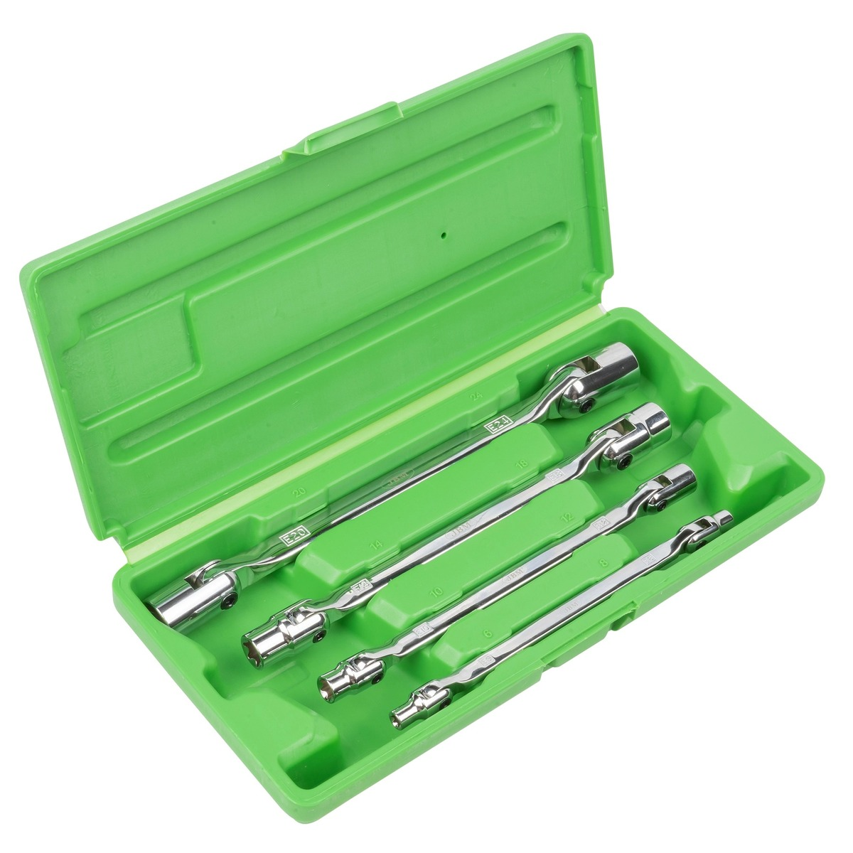 Set chei cu tubulara articulate Torx E6-E24 4 piese JBM 50622 Set chei cu tubulara articulate Torx E6-E24 4 piese JBM 50622