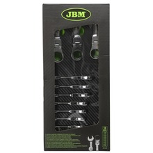 Set chei combinate mini cu clichet articulate 8-19 mm 12piese JBM 54032