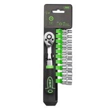 Set chei tubulare in 12 colturi cu antrenor clichet 1/4" - 10 piese JBM 54031 Set chei tubulare in 12 colturi cu antrenor clichet 1/4" - 10 piese JBM 54031