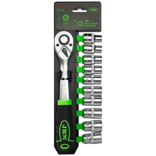 Set chei tubulare in 6 colturi cu antrenor clichet 1/2" - 10 piese JBM 54028 Set chei tubulare in 6 colturi cu antrenor clichet 1/2" - 10 piese JBM 54028