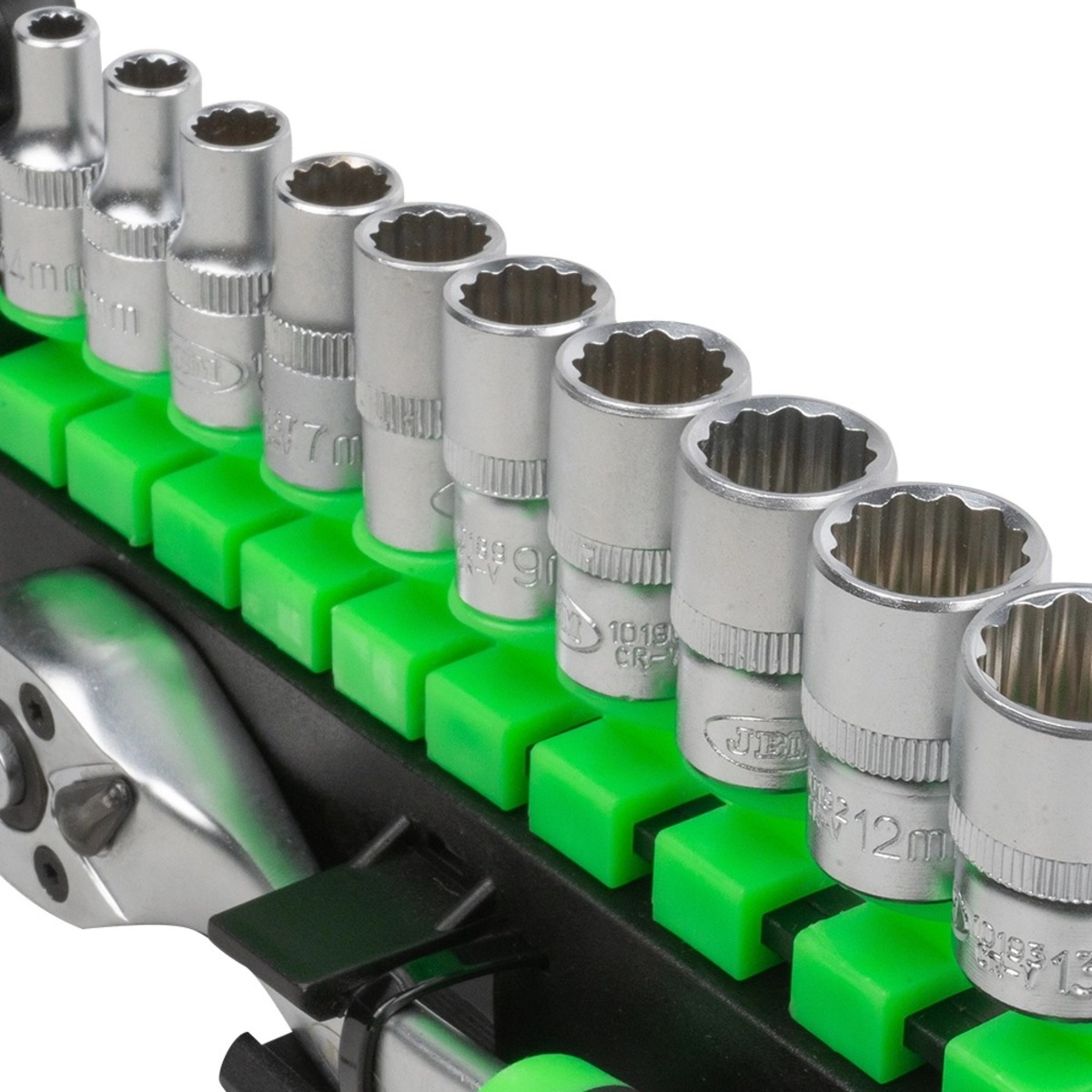 Set chei tubulare in 12 colturi cu antrenor clichet 1/4" - 10 piese JBM 54031