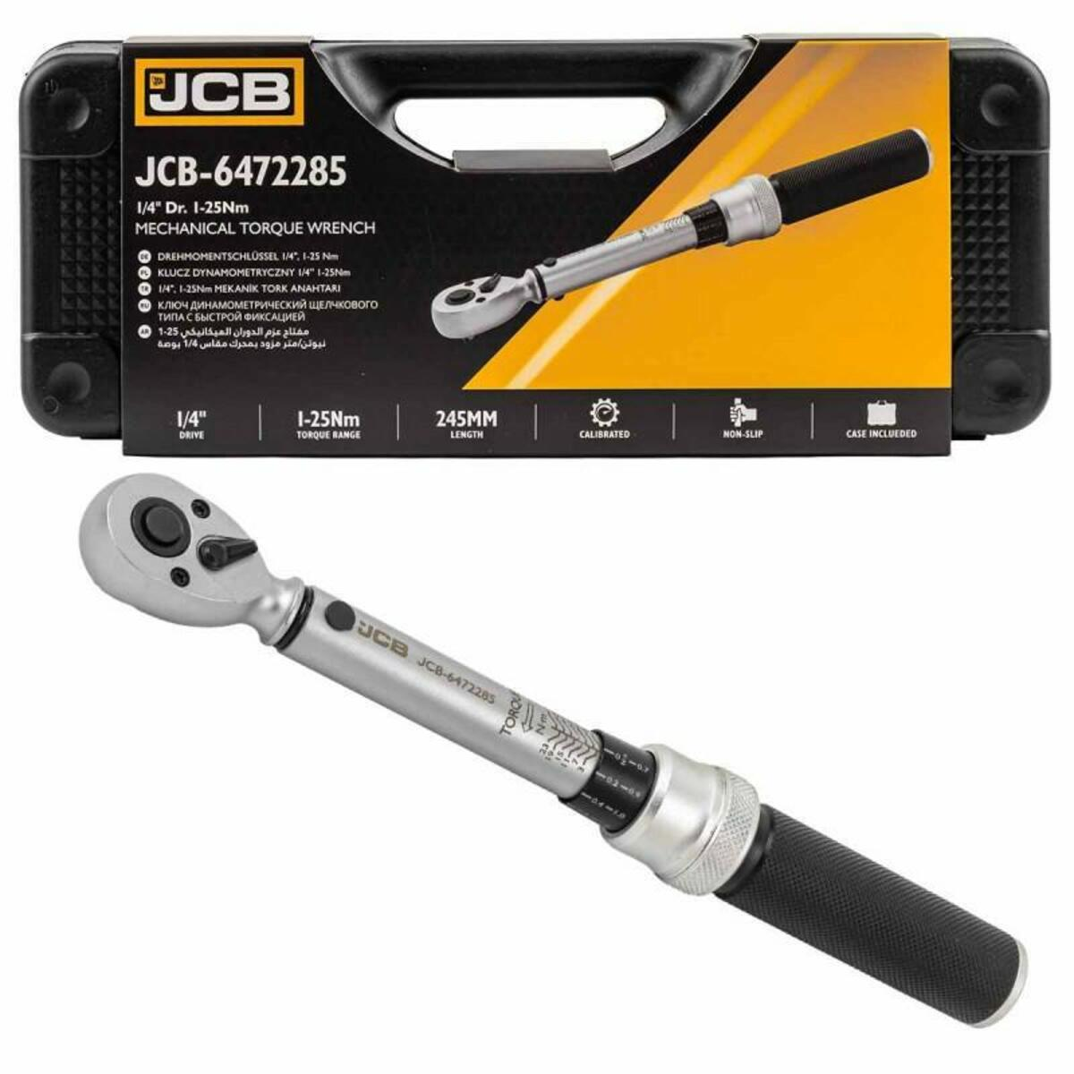 Cheie dinamometrica profesionala 1/4" 1 - 25 Nm JCB Tools JCB-6472285 Cheie dinamometrica profesionala 1/4" 1 - 25 Nm JCB Tools JCB-6472285