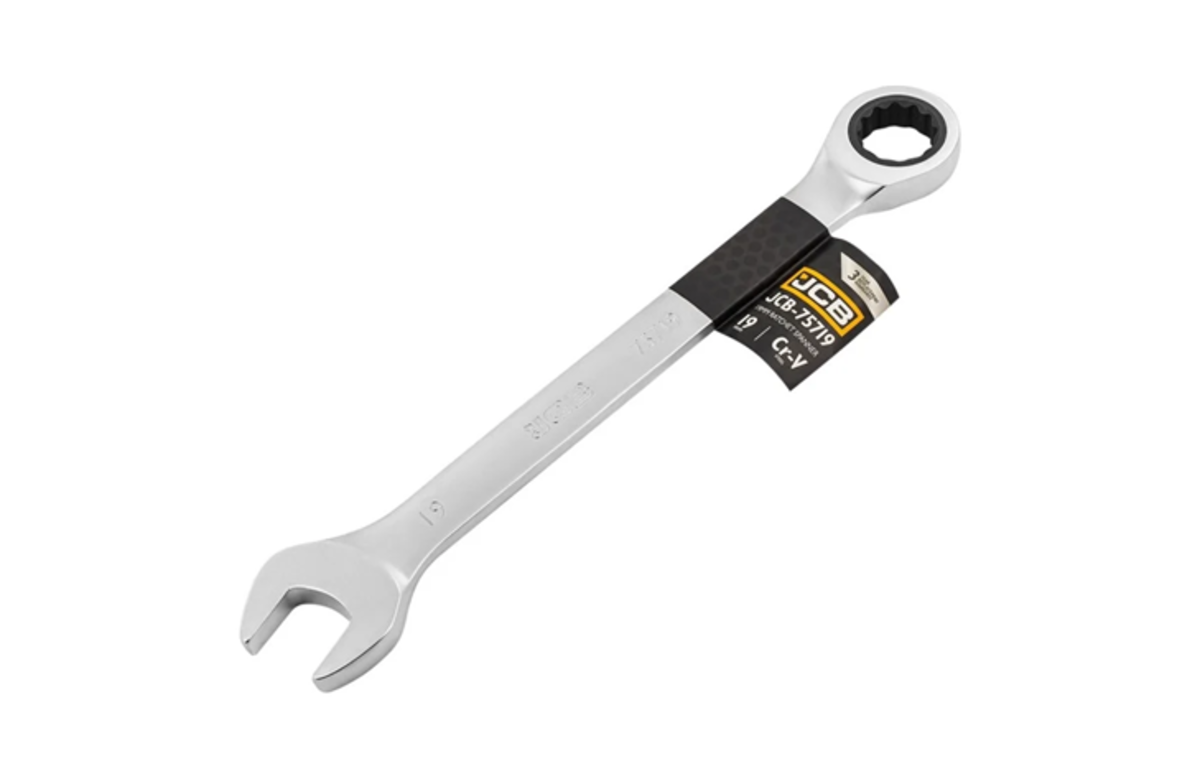 Cheie combinata cu clichet 19mm profesionala JCB TOOLS 75719 Cheie combinata cu clichet 19mm profesionala JCB TOOLS 75719