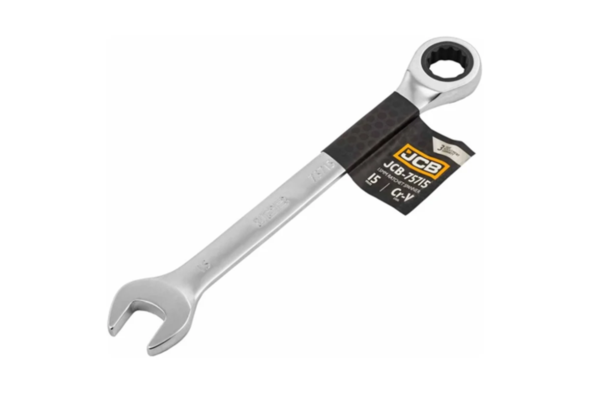 Cheie combinata cu clichet 15mm profesionala JCB TOOLS 75715