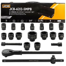 Trusa tubulare de impact si accesorii 3/4" 6 colturi 17-50mm JCB-6212-5MPB