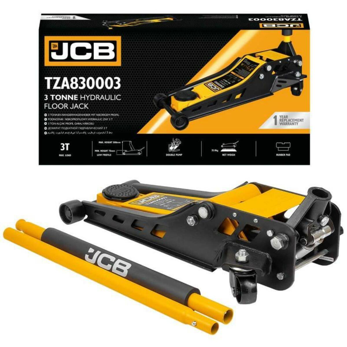 Cric crocodil hidraulic profesional 3 tone cu garda joasa 75-508mm JCB Tools JCB-TZA830003