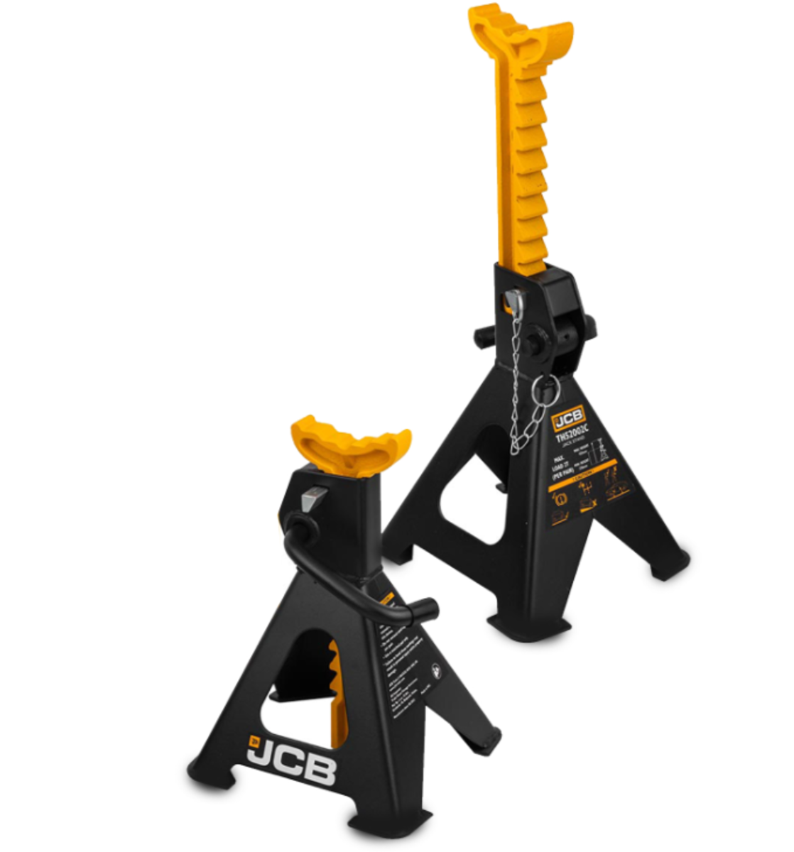 Set de 2 capre de sustinere cu capacitate 2 tone cu bolt de siguranta JCB JCB-TH52002C