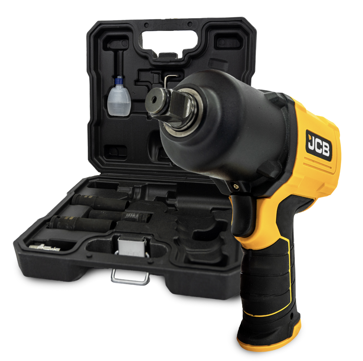 Trusa Pistol pneumatic 1/2" - 1450Nm cu tubulare de impact 17/19/21mm JCB Tools JCB-RP9510 KIT