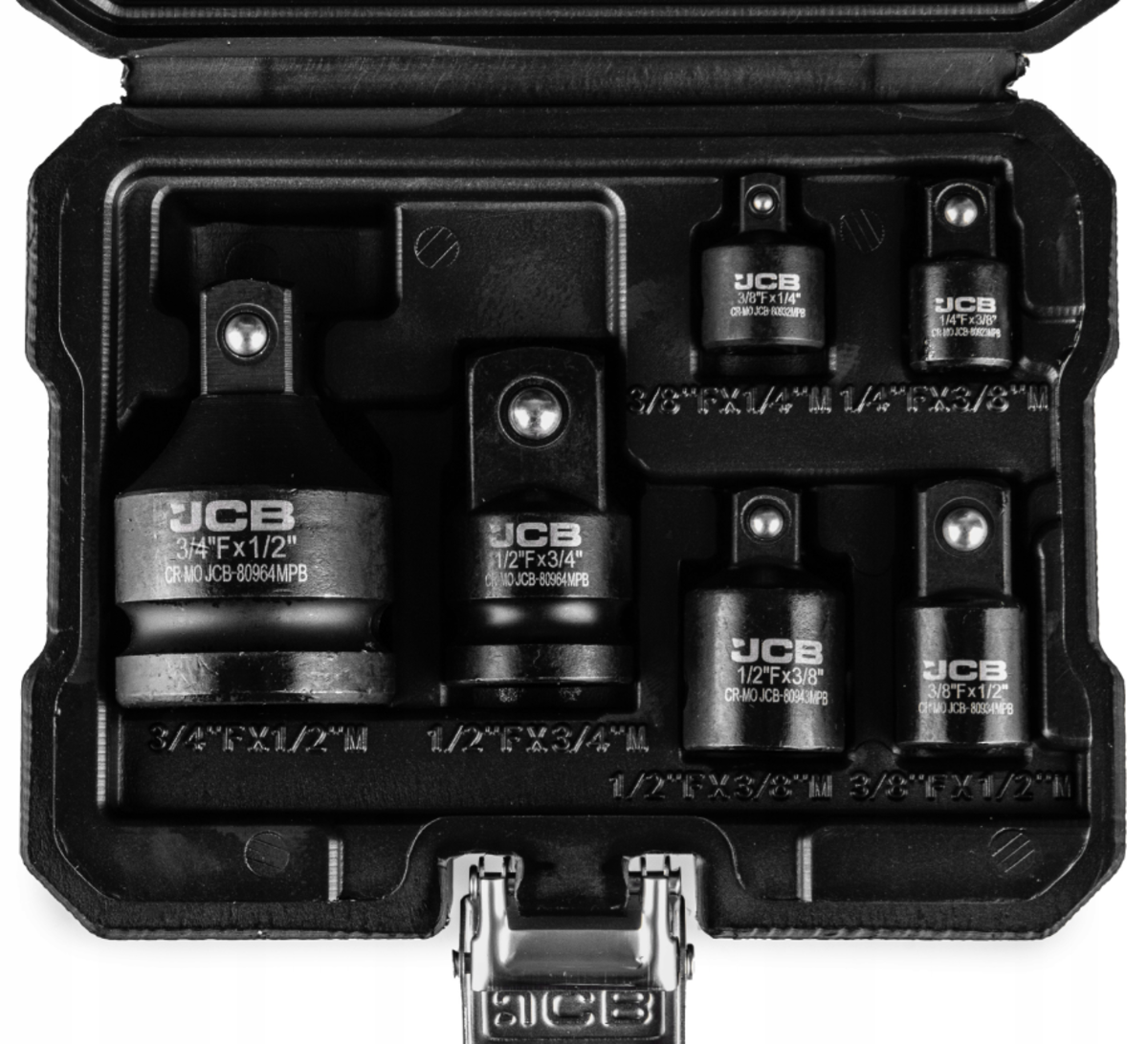 Trusa cu adaptoare de impact 1/4" - 3/4" - 6 piese JCB TOOLS JCB-4069MPB Trusa cu adaptoare de impact 1/4" - 3/4" - 6 piese JCB TOOLS JCB-4069MPB