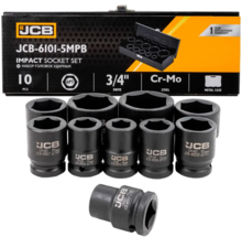 Trusa chei tubulare de impact scurte in 6 colturi 3/4" - 17 - 46mm JCB TOOLS JCB-6101-5MPB Trusa chei tubulare de impact scurte in 6 colturi 3/4" - 17 - 46mm JCB TOOLS JCB-6101-5MPB