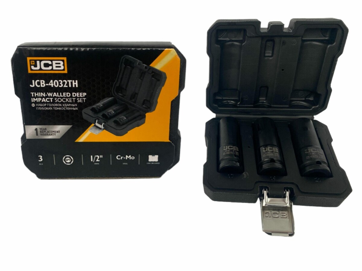 Trusa tubulare de impact lungi 1/2" in 6 colturi-17-19-21mm JCB TOOLS JCB-4032TH Trusa tubulare de impact lungi 1/2" in 6 colturi-17-19-21mm JCB TOOLS JCB-4032TH