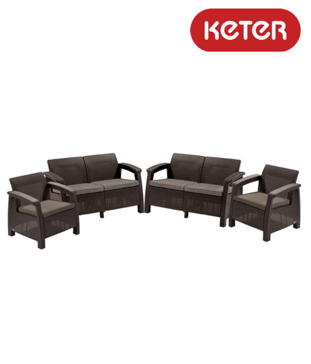 Set mobilier gradina fara masa Keter Graphine Corfu Rest 241724 Set mobilier gradina fara masa Keter Graphine Corfu Rest 241724