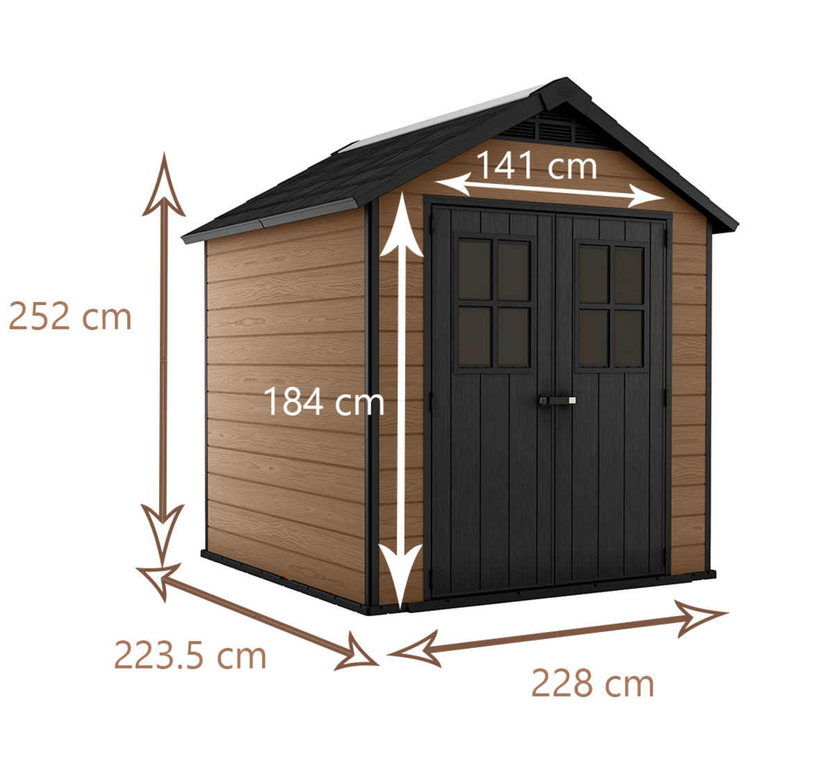 Casuta de gradina Keter Newton 757 cu usa dubla 246947 Casuta de gradina Keter Newton 757 cu usa dubla 246947