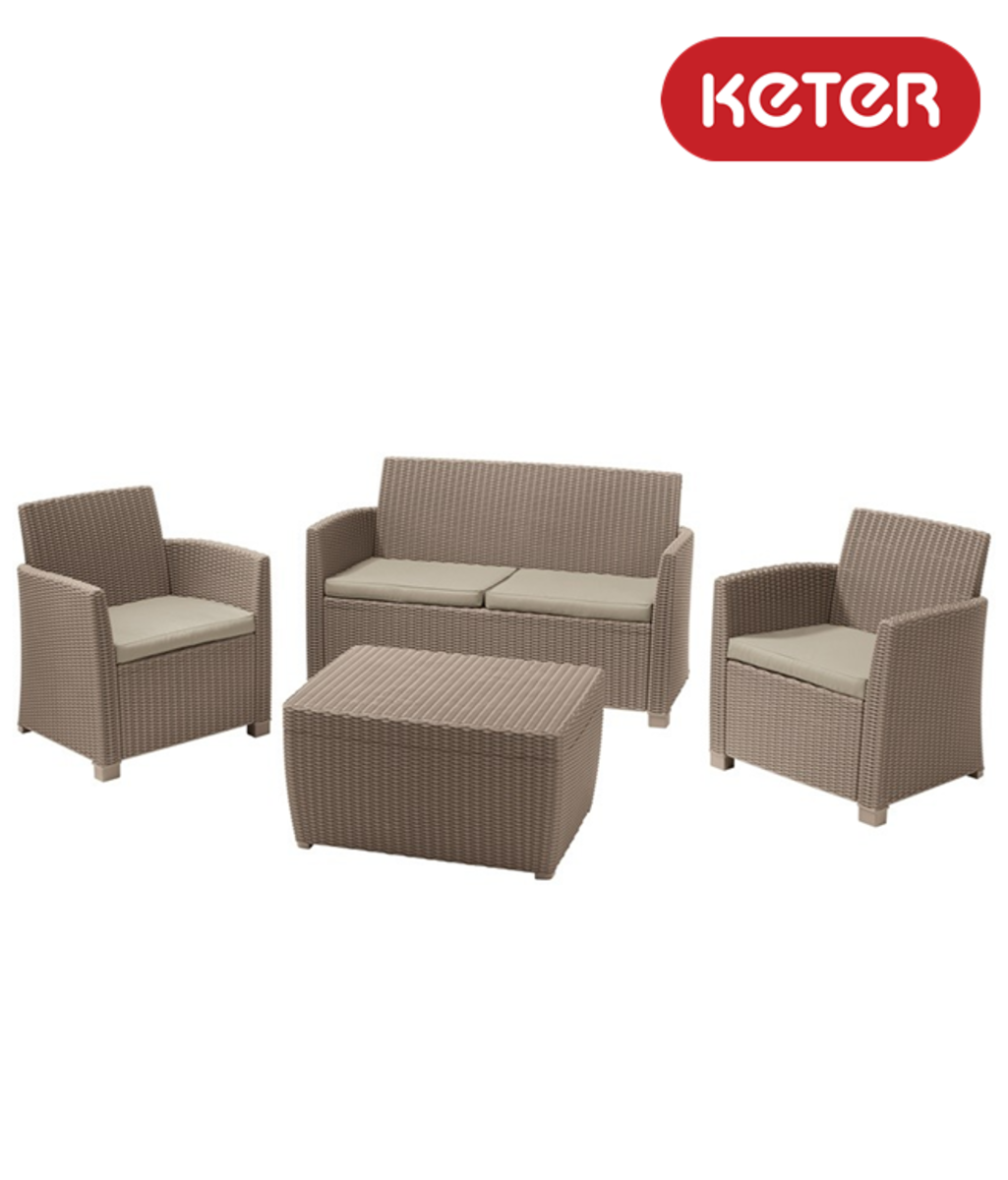 Set mobilier gradina Keter Corona Cappuccino 231416 Set mobilier gradina Keter Corona Cappuccino 231416