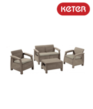 Set mobilier gradina Keter Cappuccino Corfu 17197361 Set mobilier gradina Keter Cappuccino Corfu 17197361