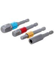 Set adaptoare pentru masina de gaurit 1/4"-3/8"-1/2" 4piese BGS Do it yourself 20814 Set adaptoare pentru masina de gaurit 1/4"-3/8"-1/2" 4piese BGS Do it yourself 20814