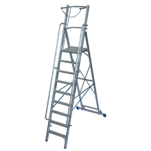 Scara Stabilo mobila cu lant de siguranta, dubla cu 9 trepte pe o parte Krause KR-127532 Scara Stabilo mobila cu lant de siguranta, dubla cu 9 trepte pe o parte Krause KR-127532