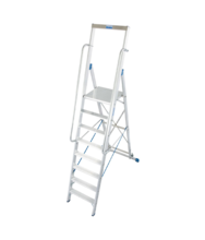 Scara Stabilo mobila cu platforma mare, dubla cu 8 trepte pe o parte Krause  KR-127785