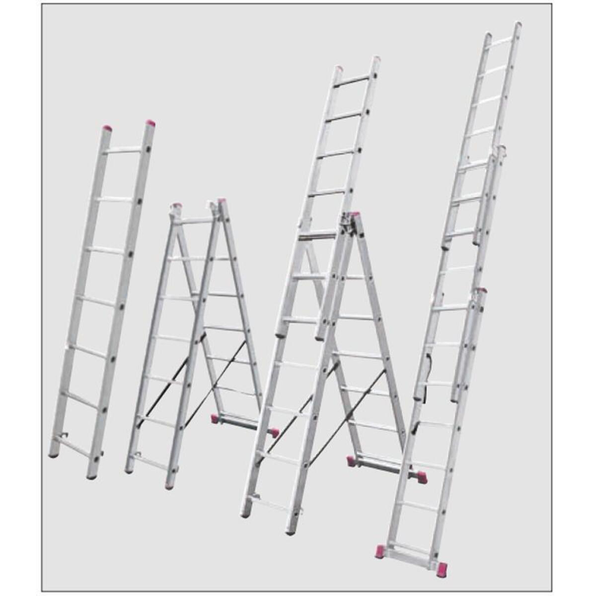 Scara Corda multifunctionala din aluminiu, cu functie de egalizare 3x9 trepte Krause KR-033390