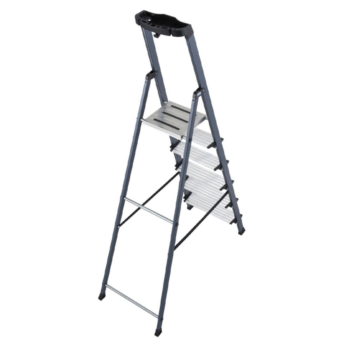 Scara Monto Securo eloxata dubla cu 6 trepte pe o parte Krause  KR-126443 Scara Monto Securo eloxata dubla cu 6 trepte pe o parte Krause  KR-126443