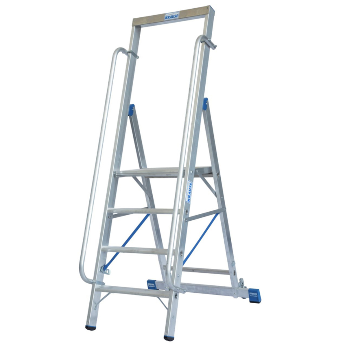 Scara Stabilo mobila cu platforma mare, dubla cu 4 trepte pe o parte Krause KR-127747 Scara Stabilo mobila cu platforma mare, dubla cu 4 trepte pe o parte Krause KR-127747