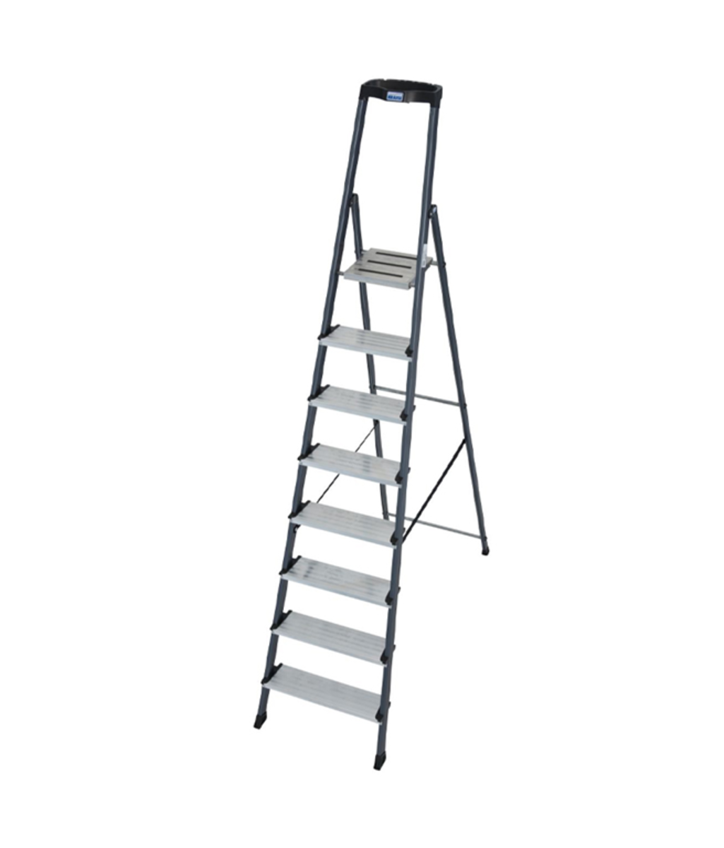 Scara Monto Securo eloxata dubla cu 8 trepte pe o parte Krause KR-126467