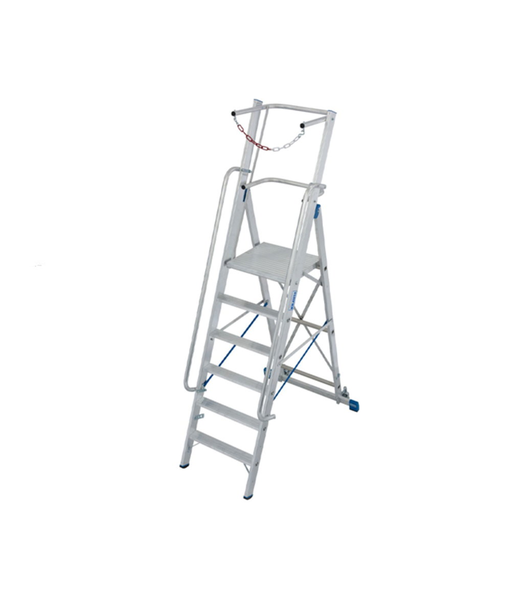 Scara Stabilo mobila cu lant de siguranta, dubla cu 6 trepte pe o parte Krause KR-127501 Scara Stabilo mobila cu lant de siguranta, dubla cu 6 trepte pe o parte Krause KR-127501