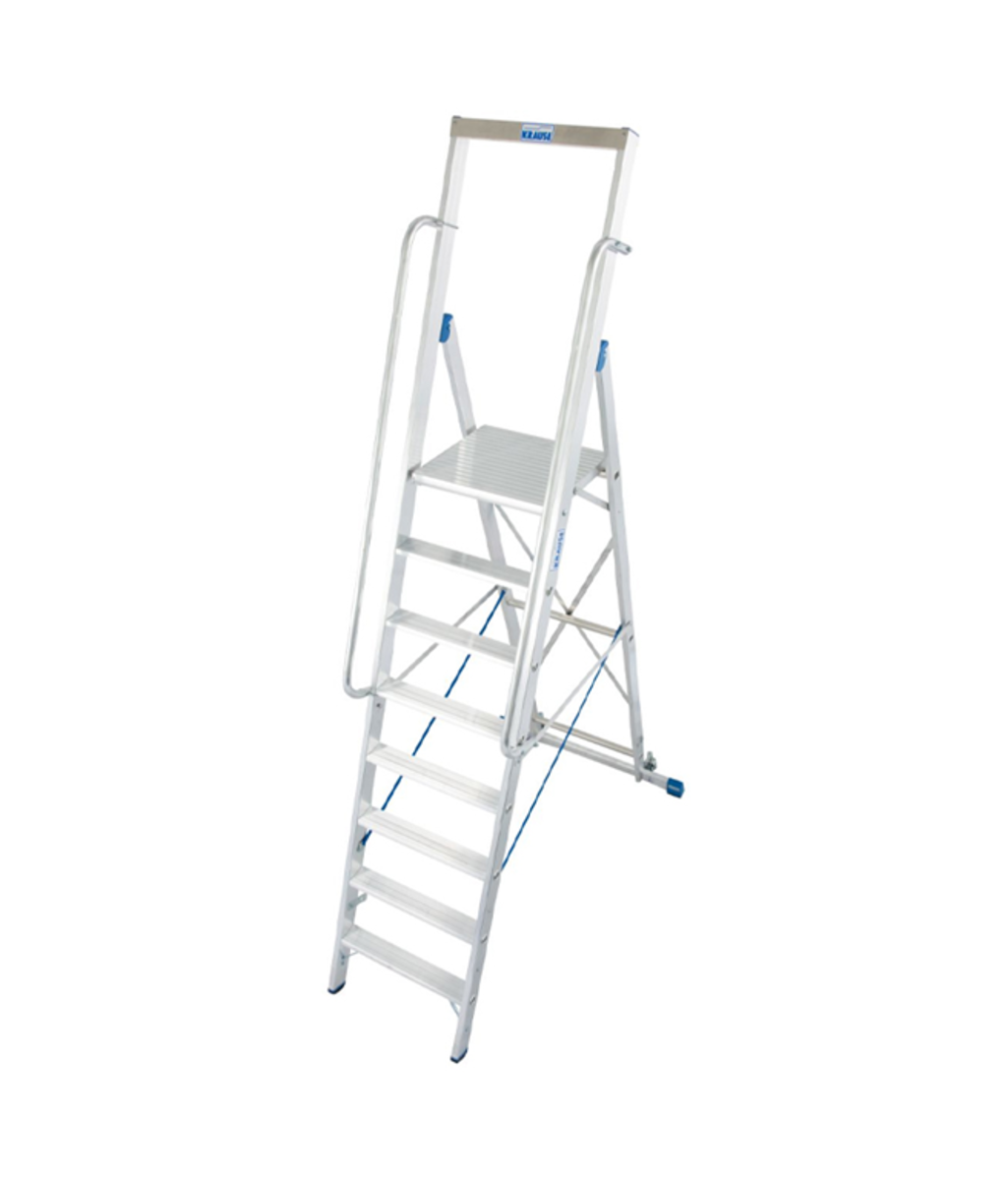 Scara Stabilo mobila cu platforma mare, dubla cu 8 trepte pe o parte Krause  KR-127785