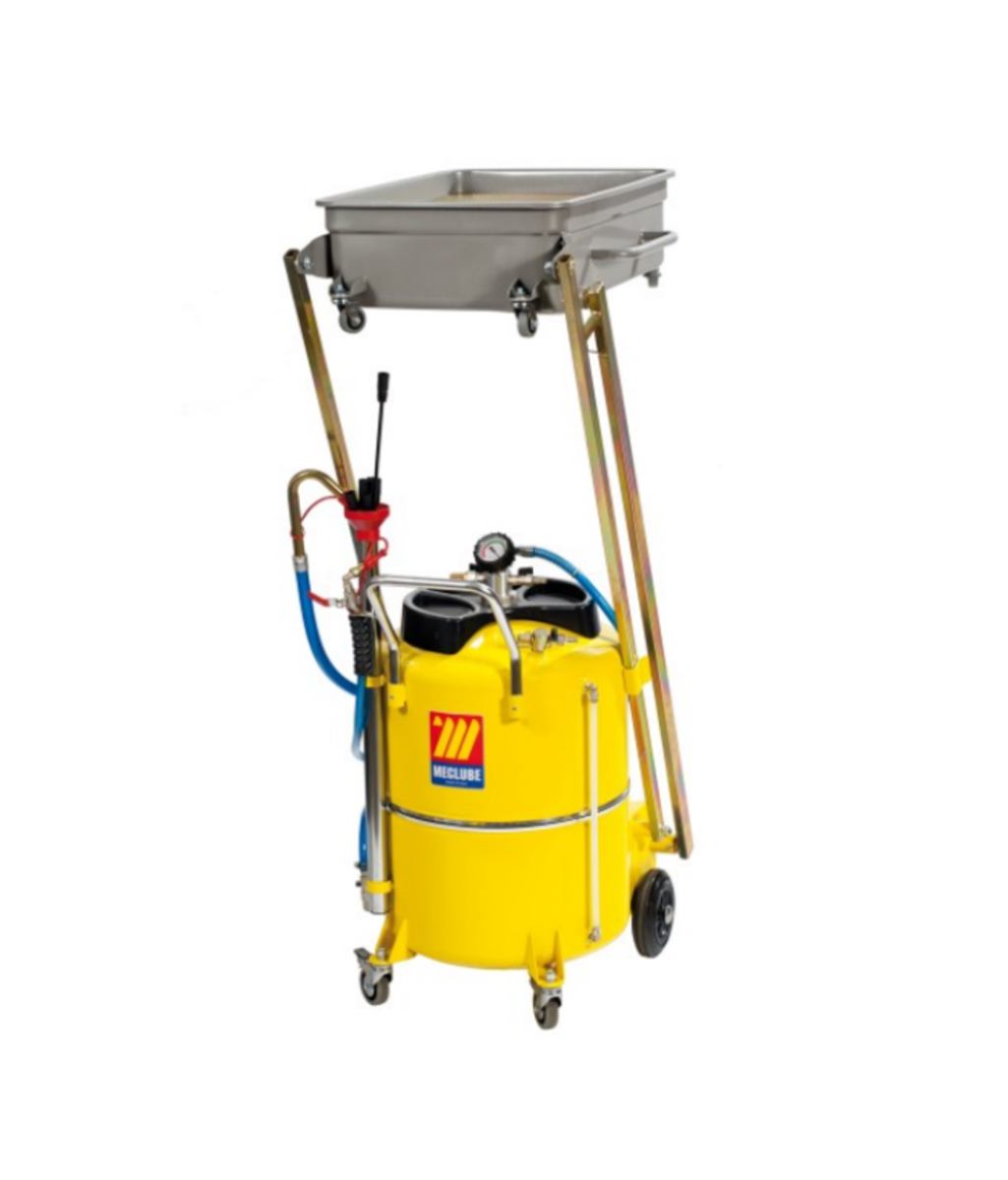 Recuperator de ulei cu actionare pneumatica + joje 120 litri + 50 litri special pentru camioane MecLube  Recuperator de ulei cu actionare pneumatica + joje 120 litri + 50 litri special pentru camioane MecLube