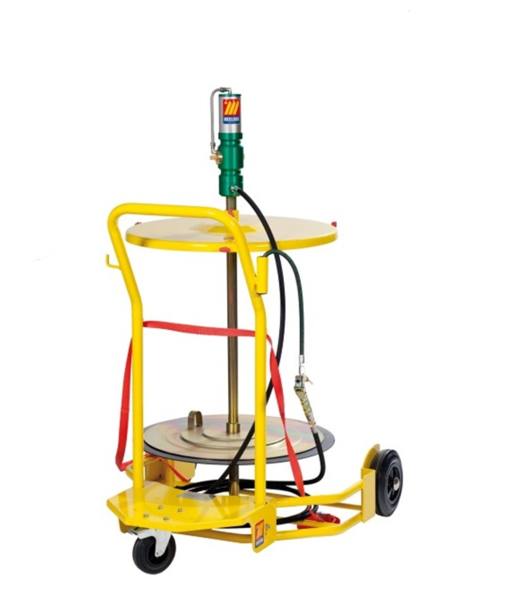 Pompa pneumatica de gresare vaselina 60:1 Kit complect pentru butoi 180-220 Kg MecLube Italy