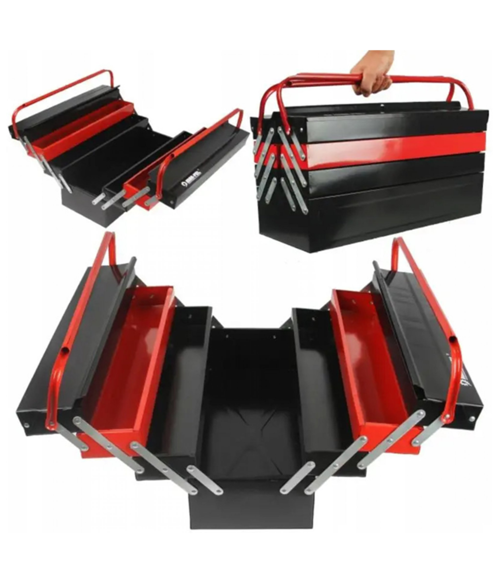 Lada metalica pentru scule cu 7 compartimente rabatabila 710x550x250mm Mar-Pol M66620