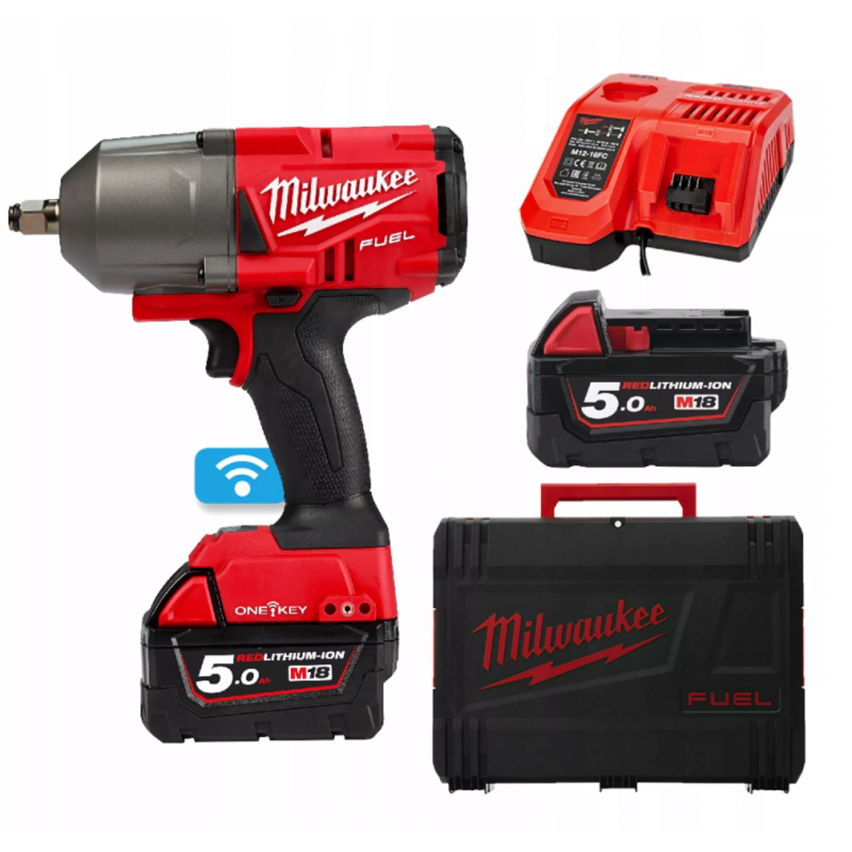 Masina de insurubat cu impact 3/4" 2034Nm cu 2 acumulatori RedLi-Ion 18V - 5.0Ah M18 ONEFHIWF34-502X Milwaukee