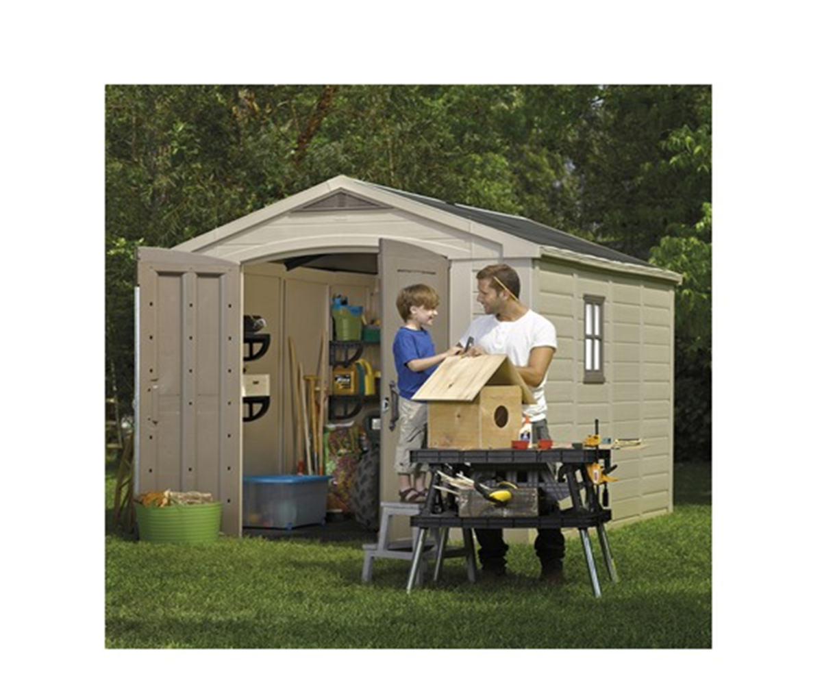 Casuta de gradina Curver Factor 8x11 cu usa dubla Casuta de gradina Curver Factor 8x11 cu usa dubla