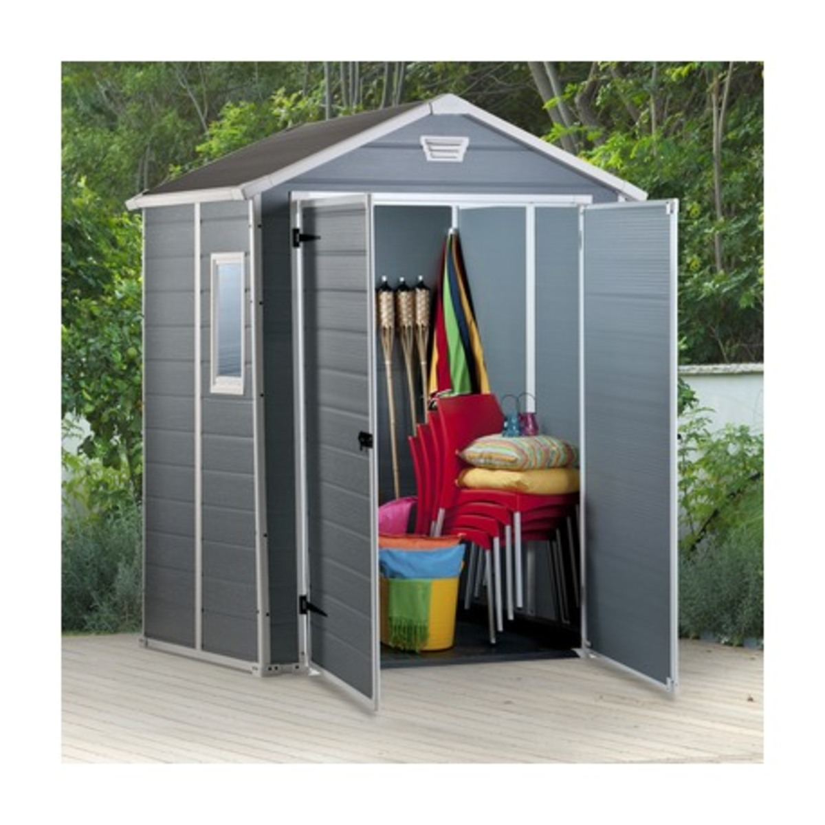 Casuta gradina Curver Manor 6x5 cu usa dubla Casuta gradina Curver Manor 6x5 cu usa dubla