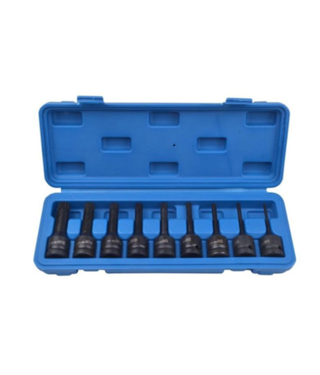 Trusa cu imbus spline 1/2" - M4 - M16 de impact Quatros QS50010 Trusa cu imbus spline 1/2" - M4 - M16 de impact Quatros QS50010